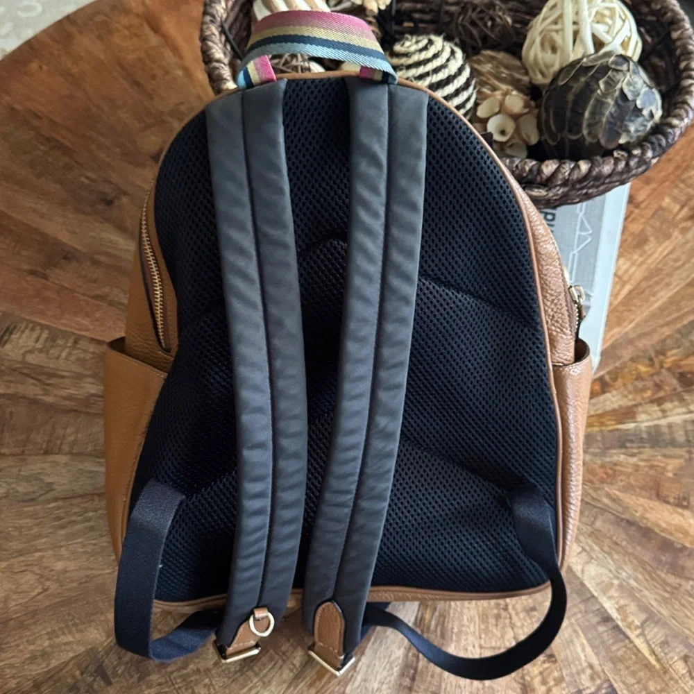 Coach Women's Court  Gold Penny Refined Pebble Leather Backpack C8521 - Picture 3 of 8